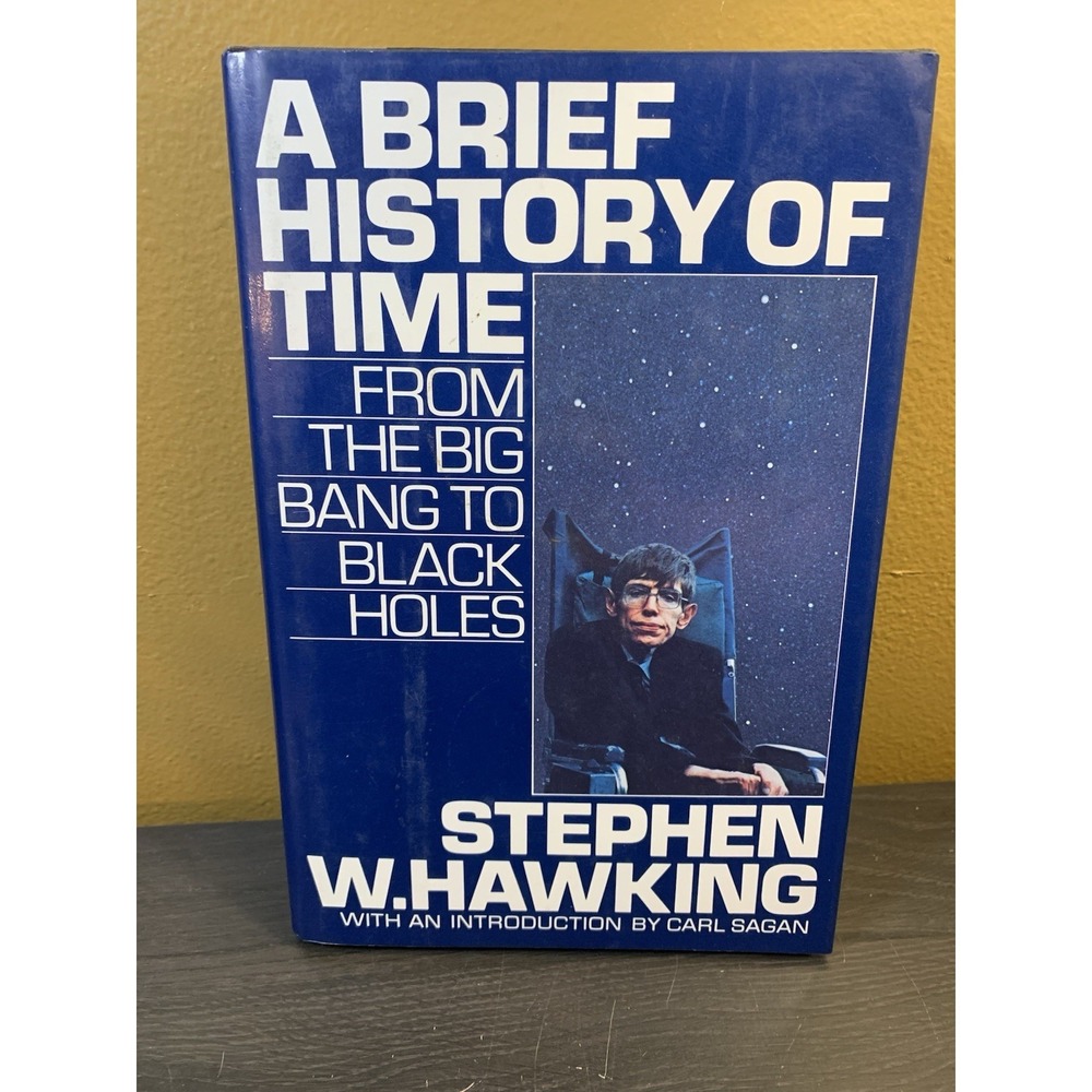 A BRIEF HISTORY OF TIME by Stephen Hawkins • Bantam • 1988 • 1st Edition • HC/DJ